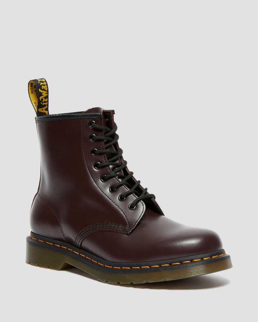 Botas con Cordones Dr Martens 1460 Smooth Leather Hombre Burdeos España | 18392-HNMK
