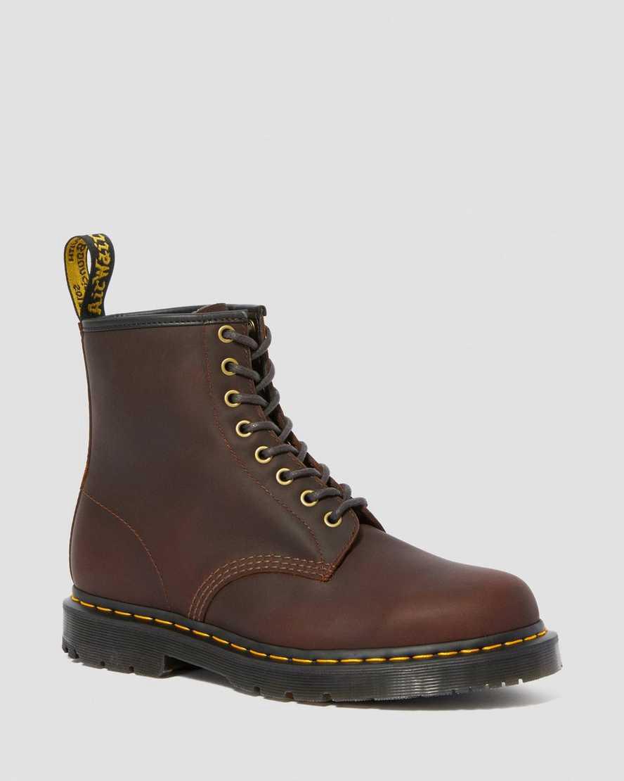 Botas con Cordones Dr Martens 1460 Wintergrip Mujer Marrones España | 69758-CXTA