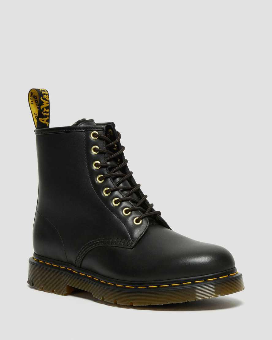 Botas con Cordones Dr Martens 1460 Wintergrip Leather Hombre Negras España | 81293-OWTB