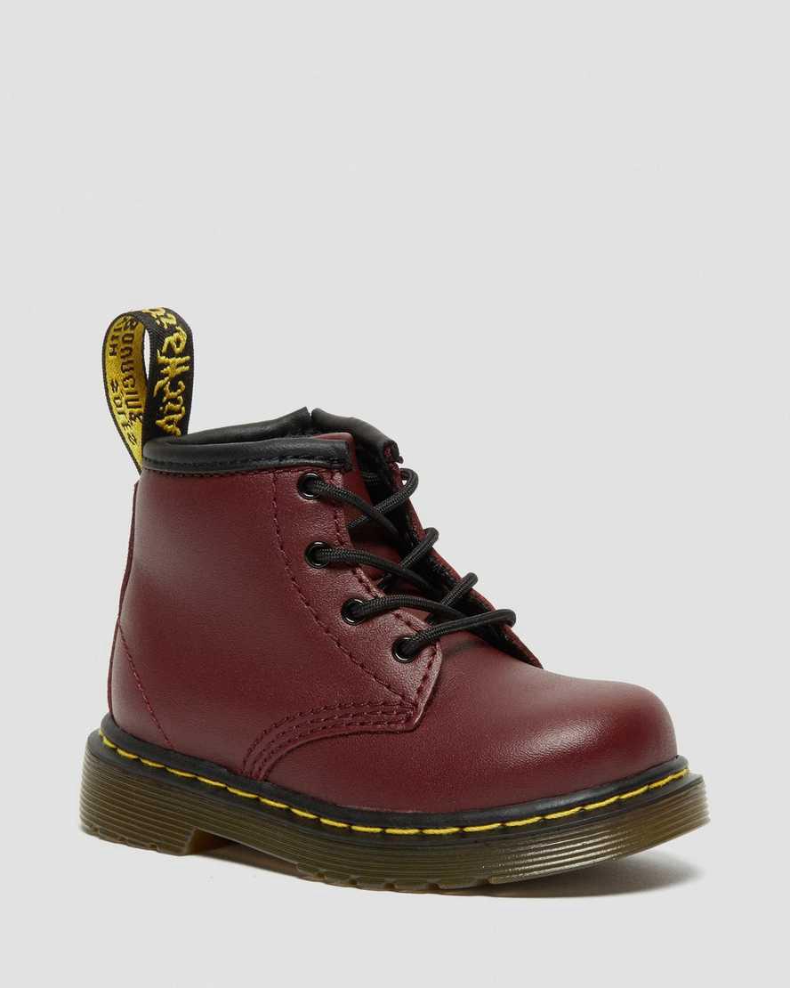 Botas con Cordones Dr Martens Infant 1460 Softy T Leather Niños Rojas España | 48379-WISZ