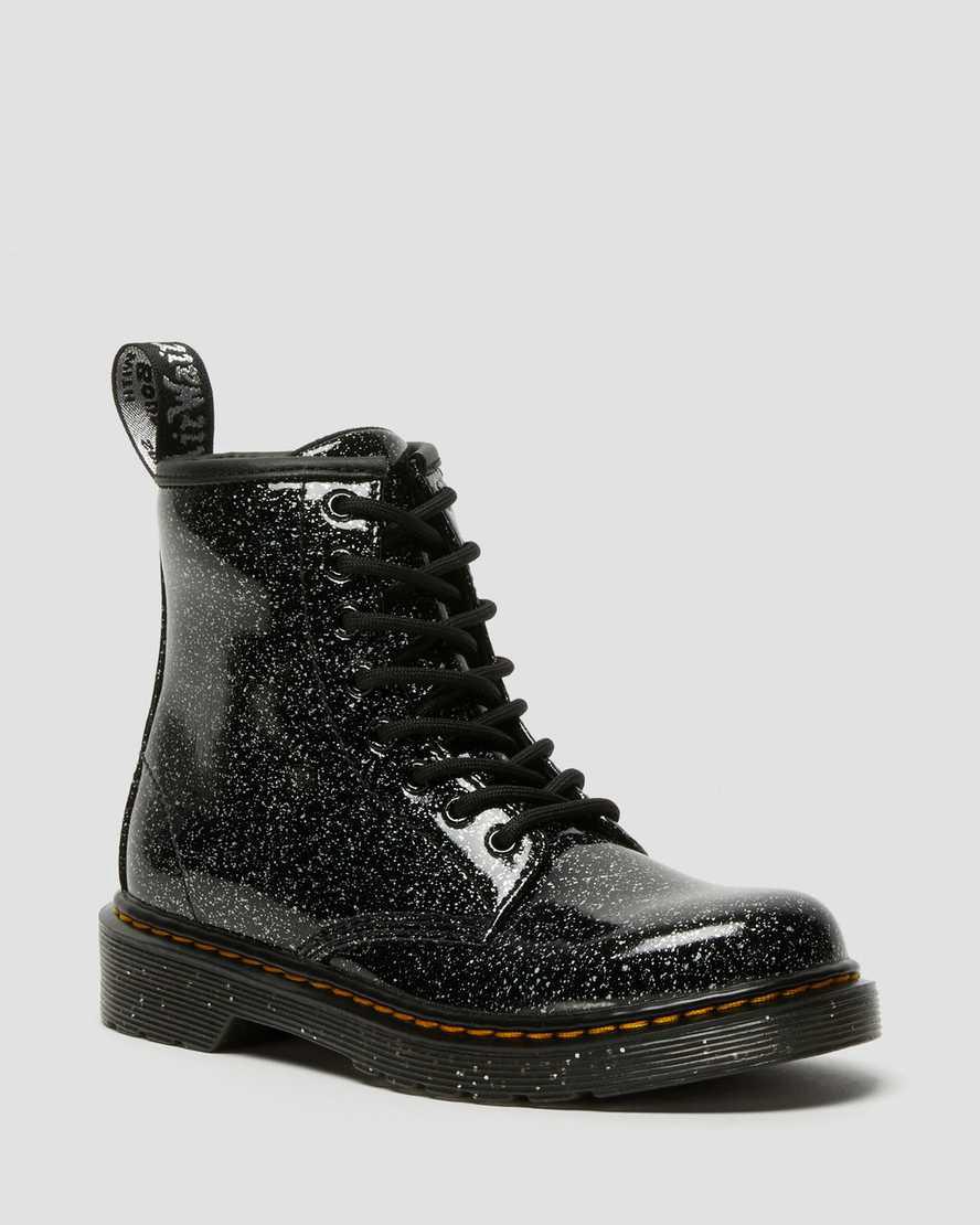 Botas con Cordones Dr Martens Junior 1460 Glitter Niños Negras España | 04872-EMRW