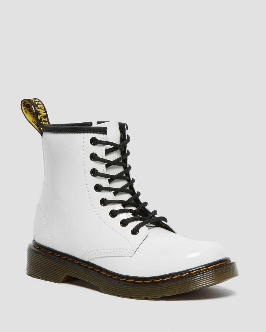 Botas con Cordones Dr Martens Junior 1460 Patent Leather Niños Lamper España | 24780-BKPV