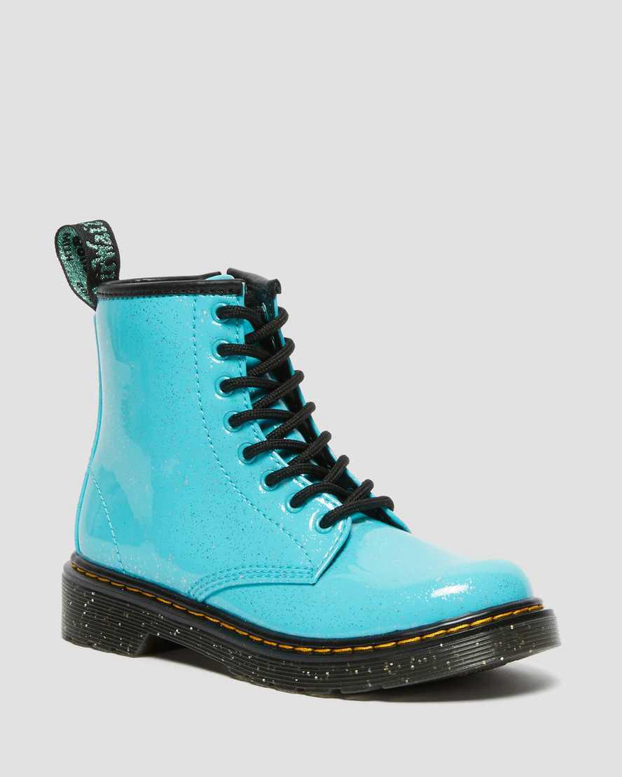 Botas con Cordones Dr Martens Junior 1460 Glitter Niños Turquesa España | 98376-MLDT