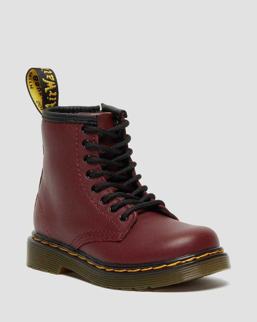 Botas con Cordones Dr Martens Toddler 1460 Softy T Leather Niños Rojas España | 03512-FLXU