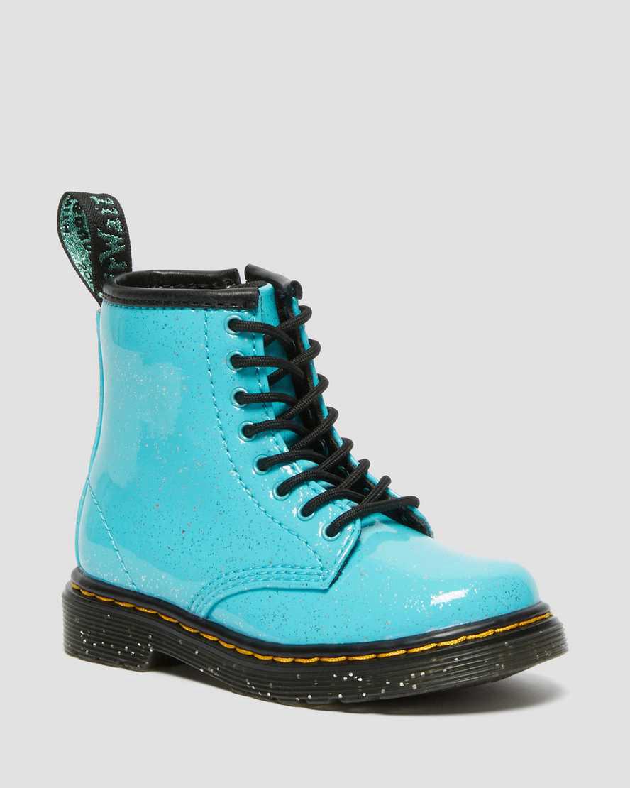 Botas con Cordones Dr Martens Toddler 1460 Glitter Niños Turquesa España | 47025-QMOF