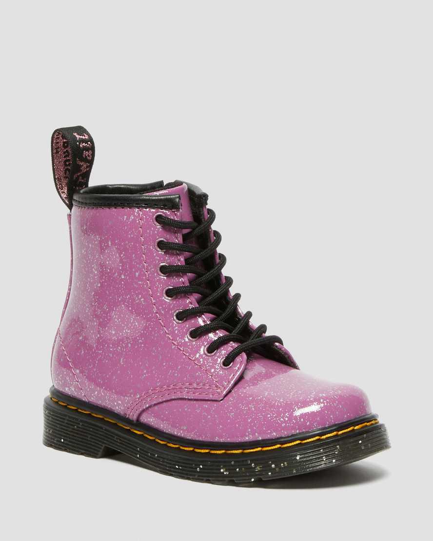 Botas con Cordones Dr Martens Toddler 1460 Glitter Niños Rosas España | 63450-ZOME