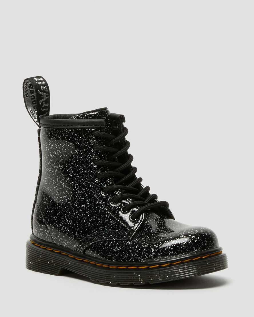 Botas con Cordones Dr Martens Toddler 1460 Glitter Niños Negras España | 67429-GDLE