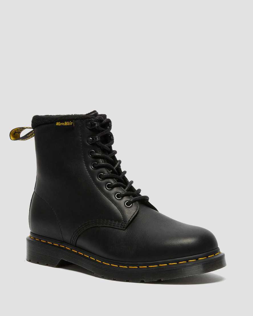 Botas de Invierno Dr Martens 1460 Pascal Warmwair Leather Lace Up Mujer Negras España | 52863-QDWG