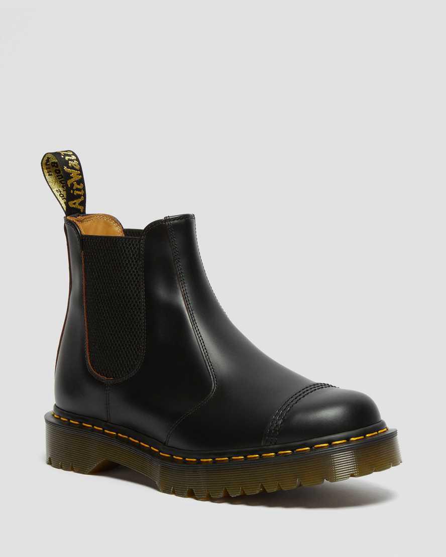 Botines Chelsea Dr Martens 2976 Bex Made in England Toe Cap Hombre Negras España | 74936-QRFM