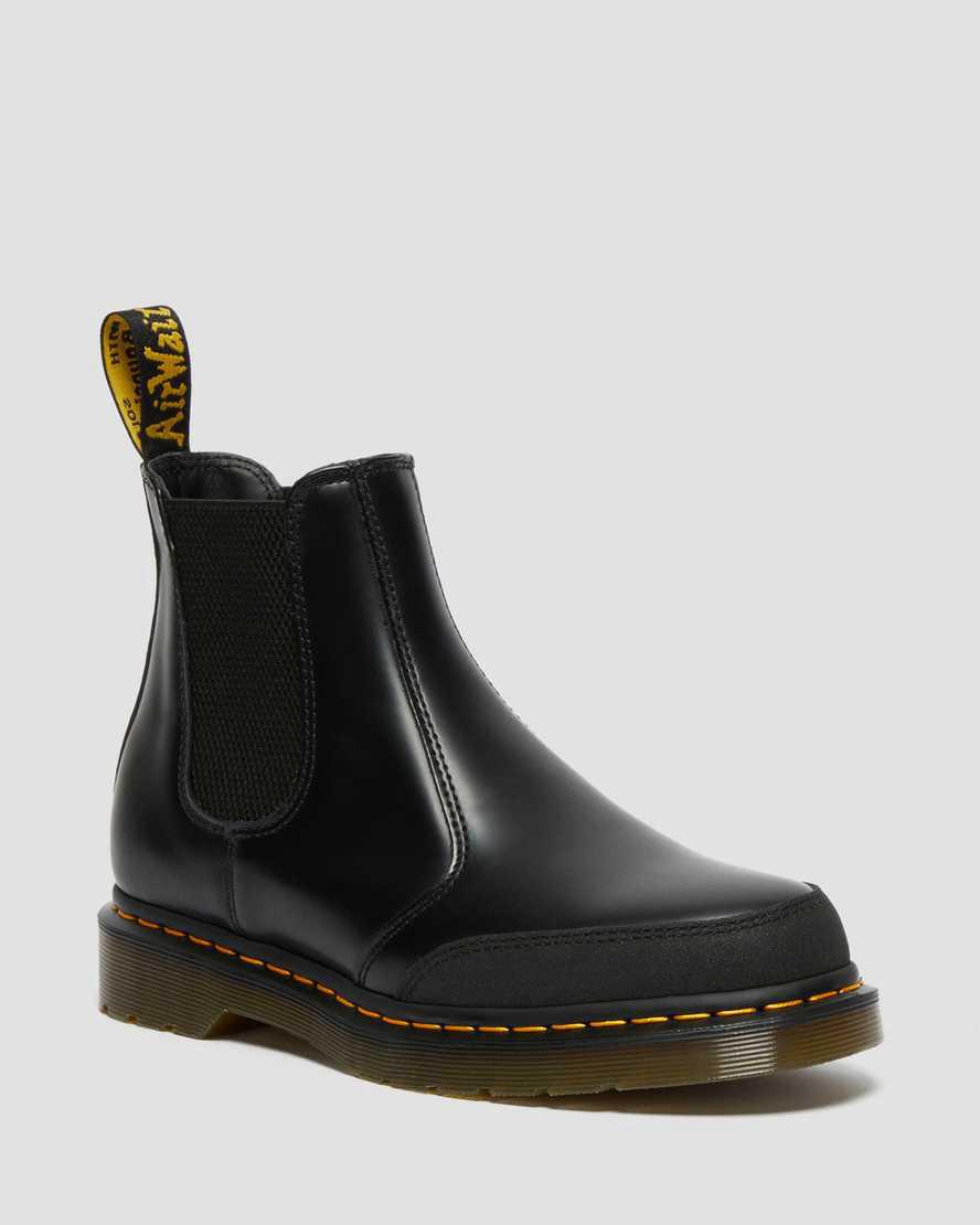 Botines Chelsea Dr Martens 2976 Guard Panel Leather Mujer Black/Dual Original España | 40381-AJDE