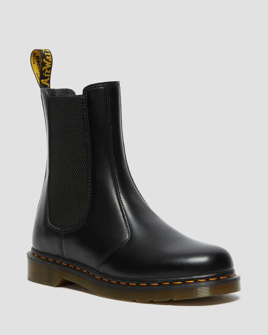 Botines Chelsea Dr Martens 2976 Hi Smooth Leather Mujer Negras España | 26543-DQSN
