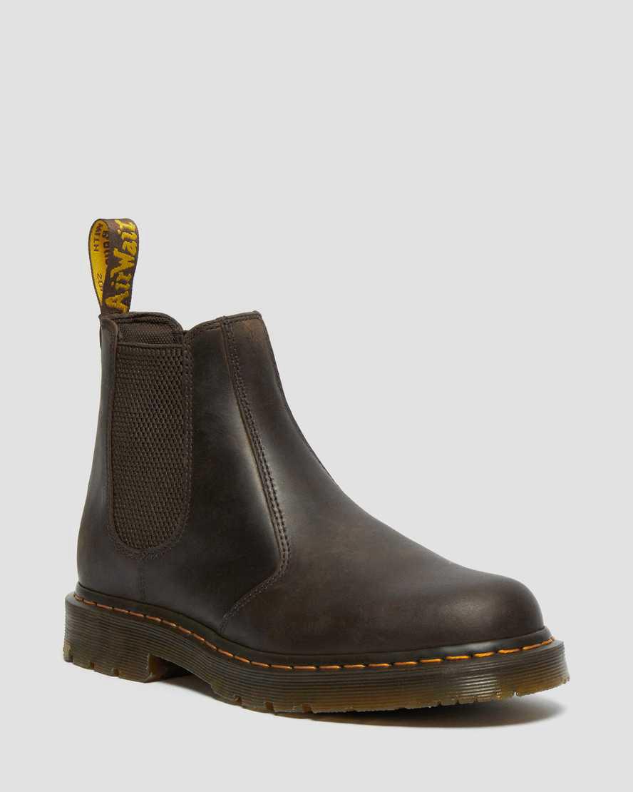 Botines Chelsea Dr Martens 2976 Slip Resistant Leather Mujer Marrones Oscuro España | 29570-AKCG