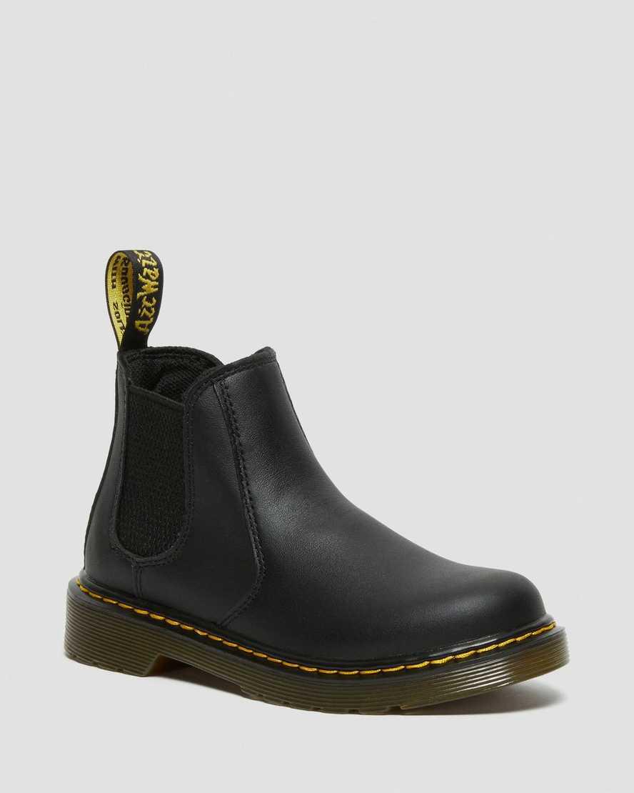 Botines Chelsea Dr Martens Junior 2976 Softy T Leather Niños Negras España | 01329-CBPK