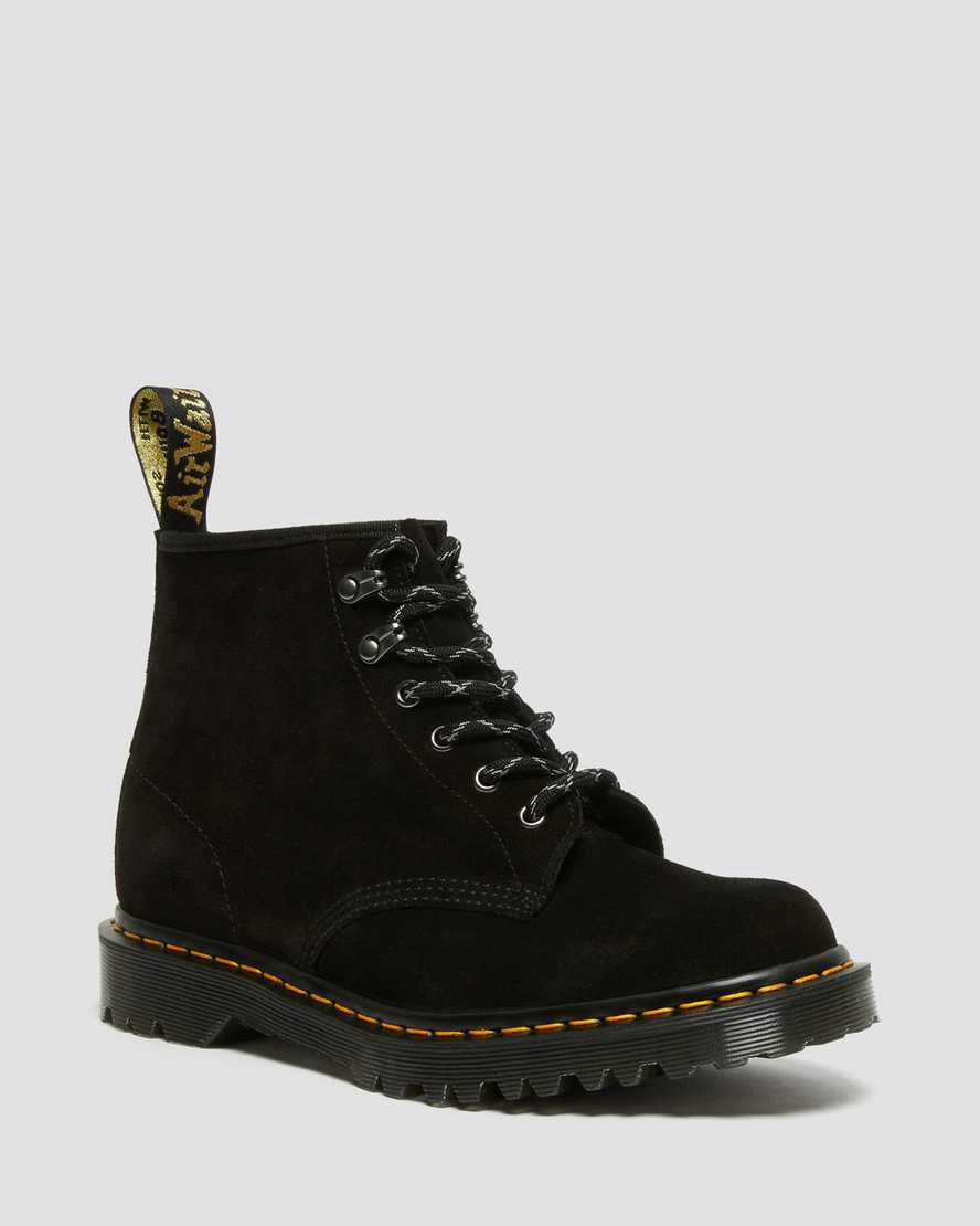 Botines Dr Martens 101 Made in England Ben Suede Hombre Negras España | 24950-NUEB