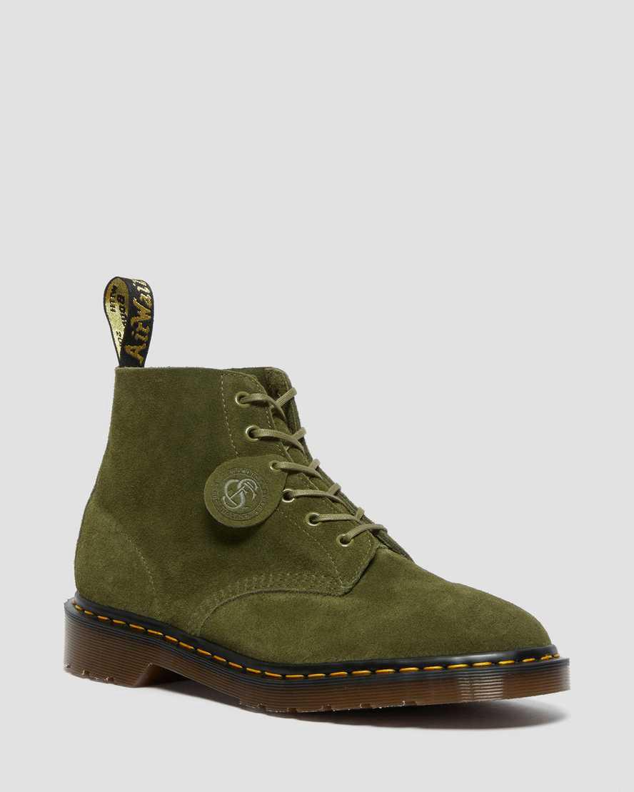 Botines Dr Martens 101 Made in England Suede Hombre Verde España | 59306-MWQS