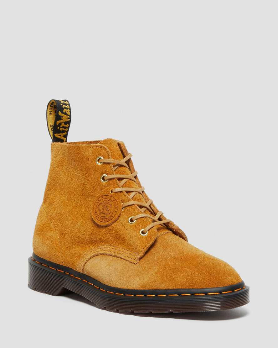 Botines Dr Martens 101 Suede Hombre Amarillo España | 96071-BGQK