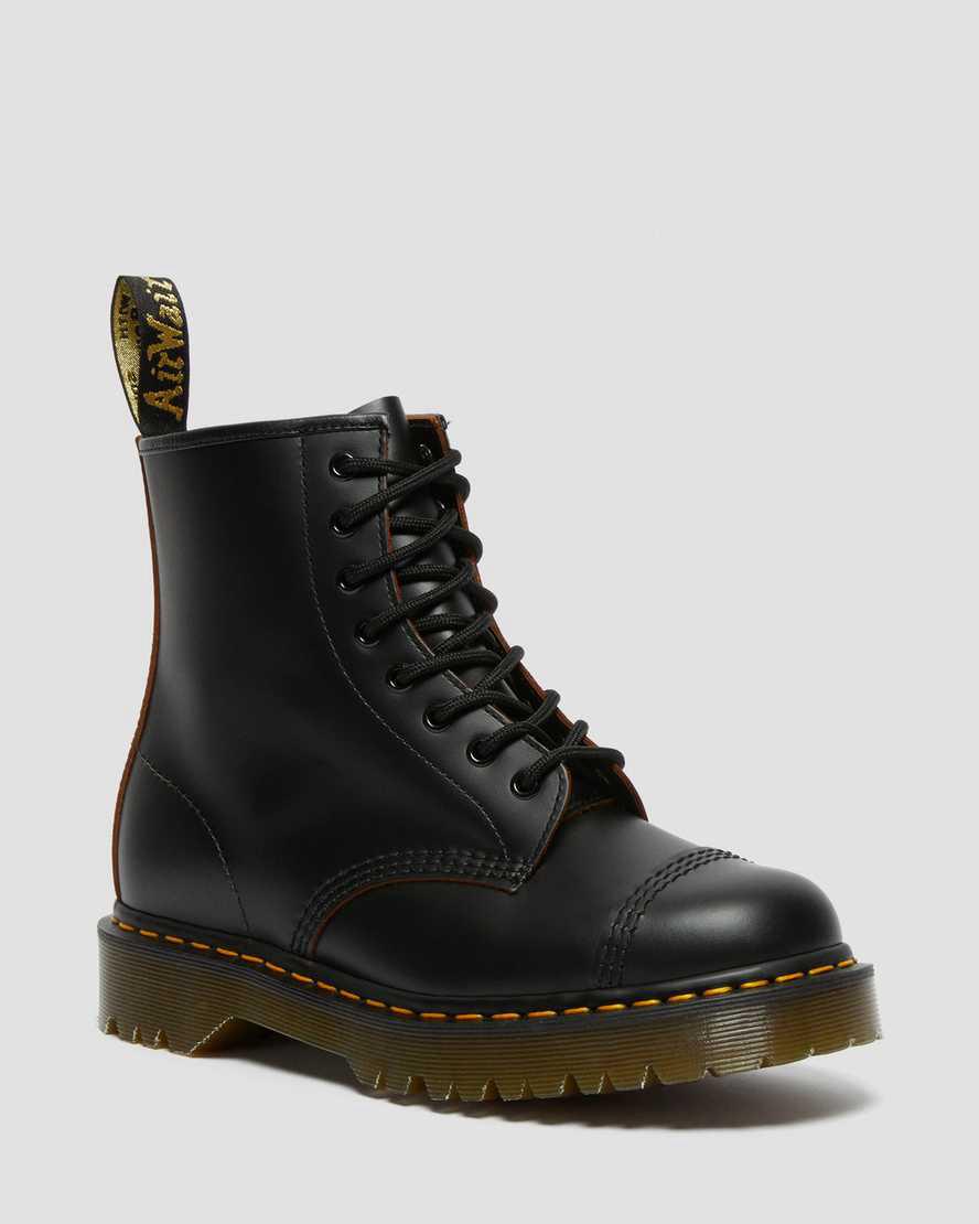 Botines Dr Martens 1460 Bex Made in England Toe Cap Lace Up Mujer Negras España | 28659-JSDV