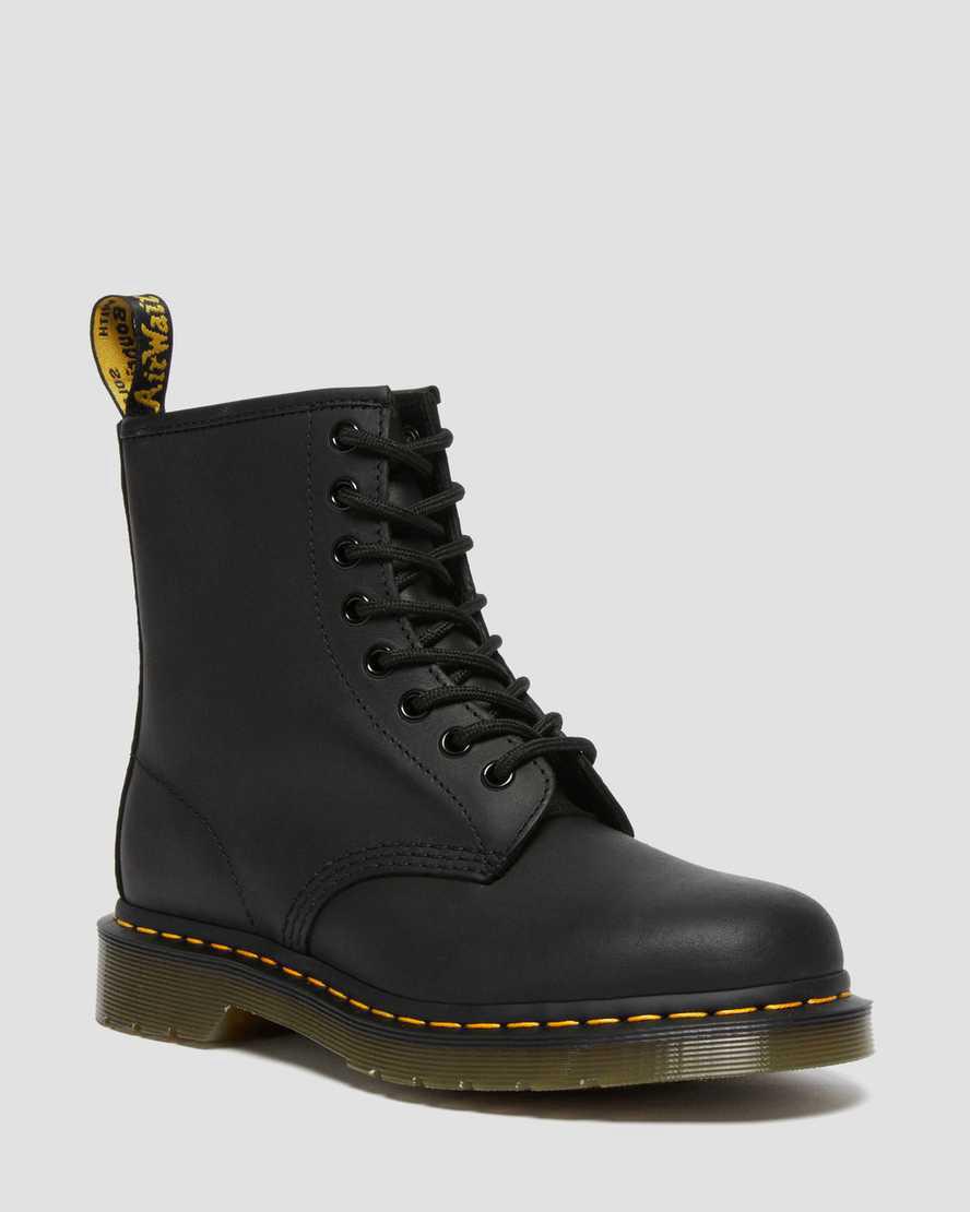 Botines Dr Martens 1460 Greasy Leather Lace Up Mujer Negras España | 34927-ZYMB
