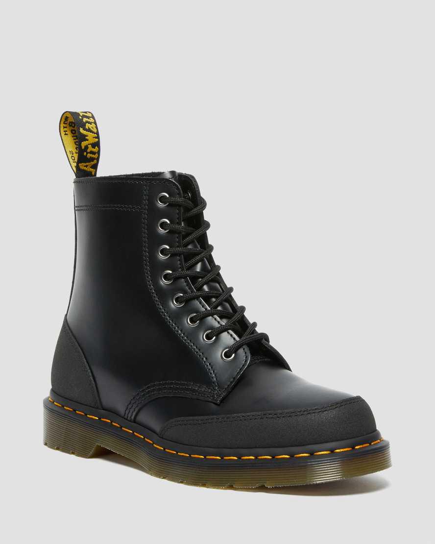 Botines Dr Martens 1460 Guard Panel Leather Lace Up Mujer Black/Dual Original España | 54209-DNCZ