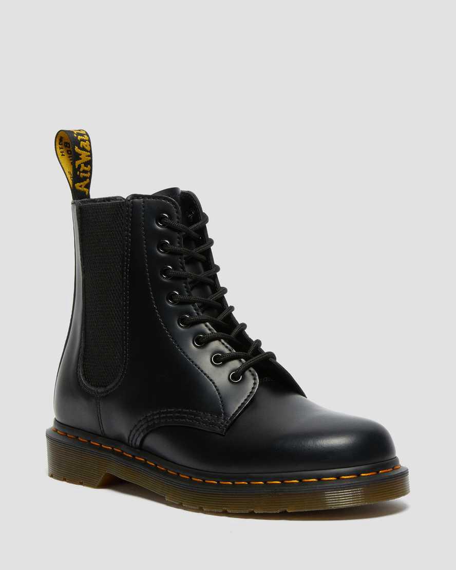 Botines Dr Martens 1460 Harper Smooth Leather Lace Up Hombre Negras España | 30798-YUFG