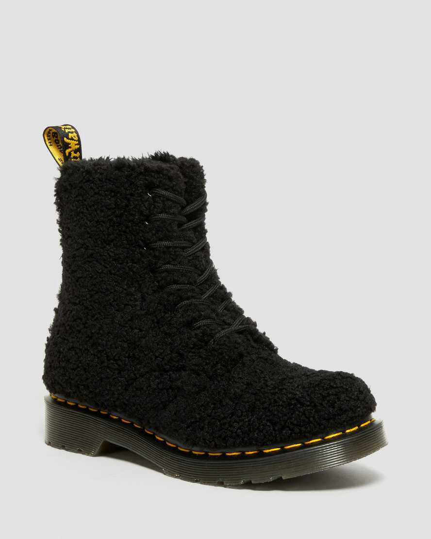 Botines Dr Martens 1460 Pascal Faux Shearling Mujer Negras España | 51293-TZJD
