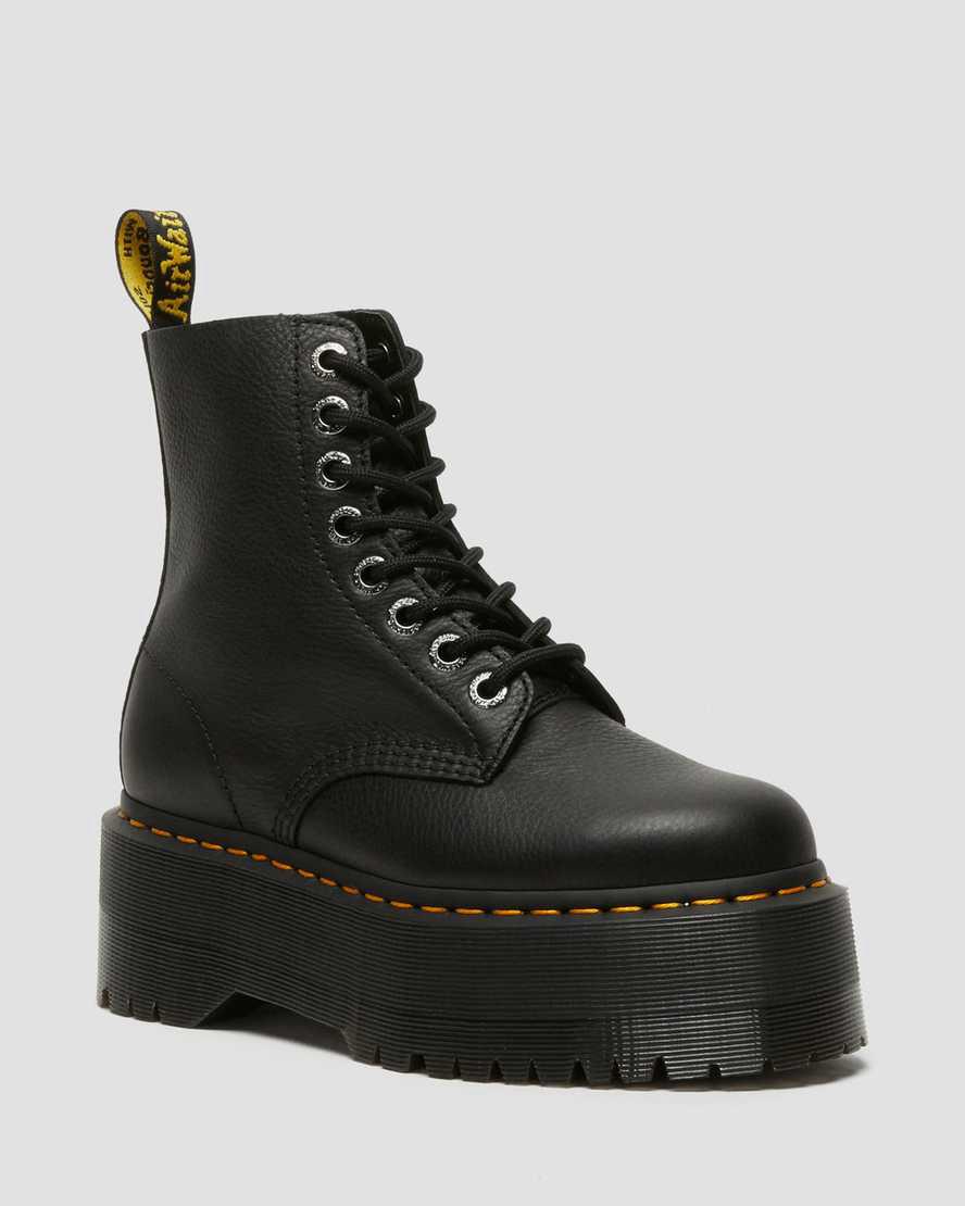 Botines Dr Martens 1460 Pascal Max Leather Platform Mujer Negras España | 57190-ROHE