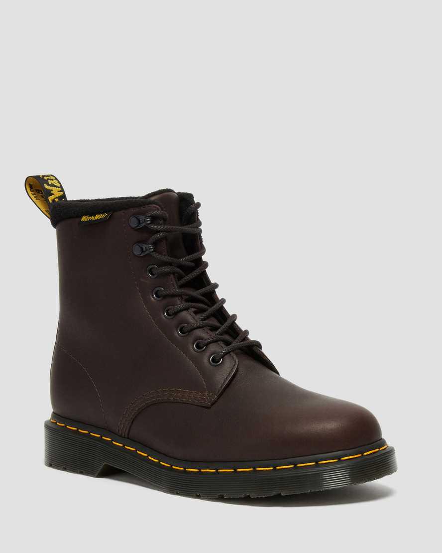 Botines Dr Martens 1460 Pascal Warmwair Leather Lace Up Hombre Marrones Oscuro España | 51432-MFQZ
