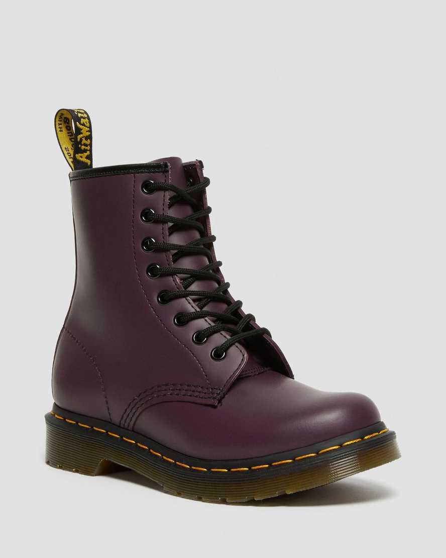 Botines Dr Martens 1460 Smooth Leather Lace Up Mujer Moradas España | 15409-YEMN