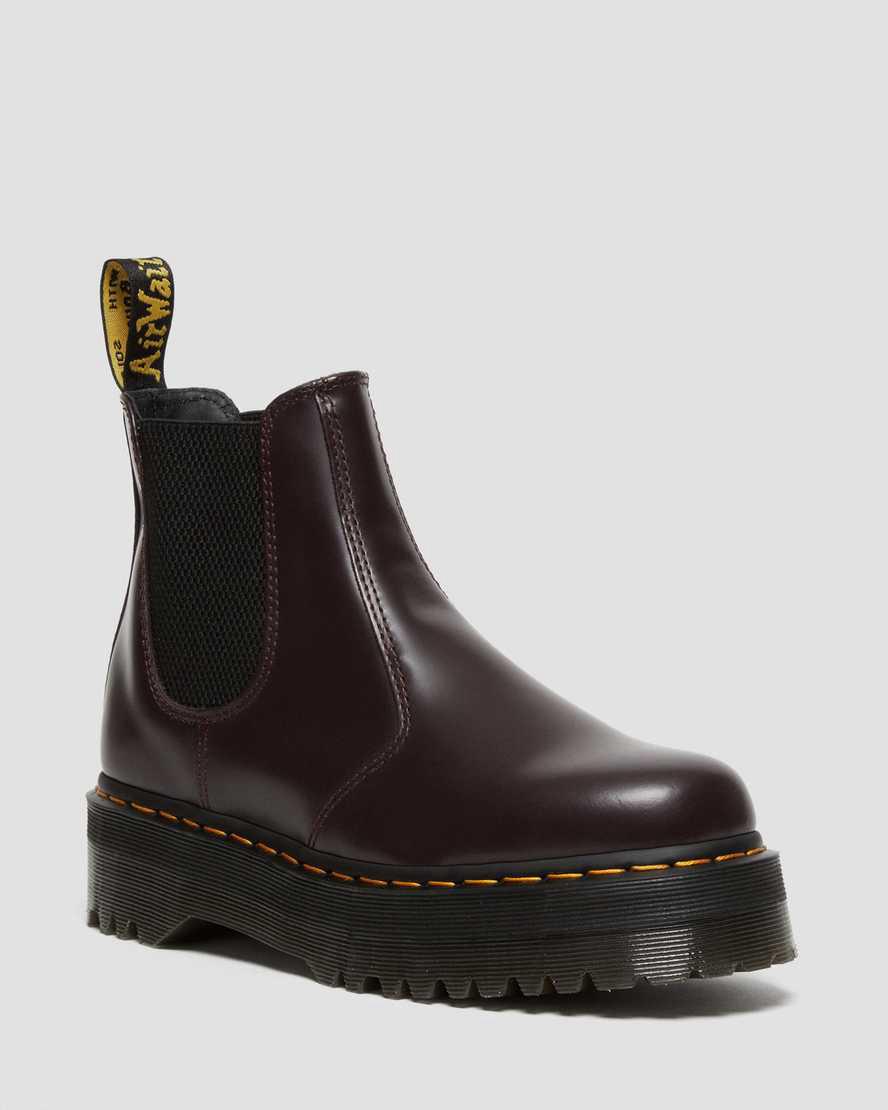 Botines Dr Martens 2976 Smooth Leather Platform Chelsea Hombre Burdeos España | 20748-DCOI