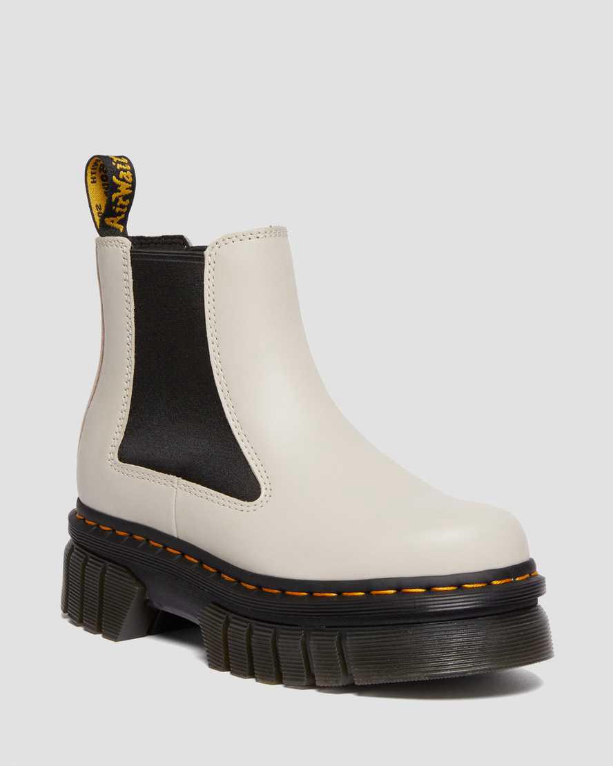 Botines Dr Martens Audrick Nappa Leather Platform Chelsea Hombre Gris España | 81592-UWGD