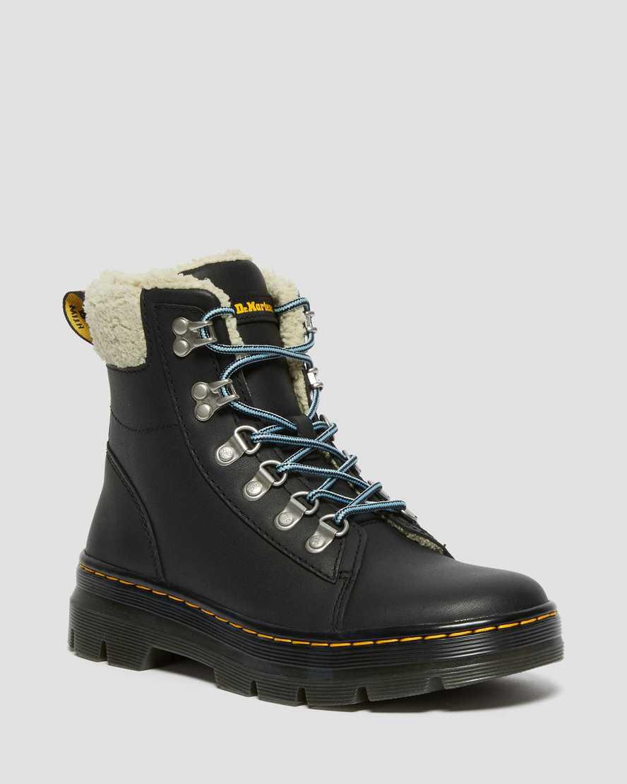 Botines Dr Martens Combs Faux Fur-Lined Mujer Negras España | 59647-LZYM