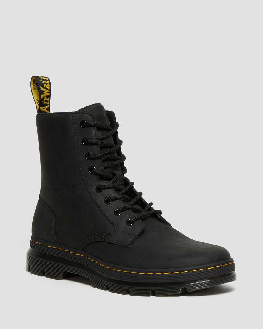 Botines Dr Martens Combs Leather Mujer Negras España | 24198-VCYE