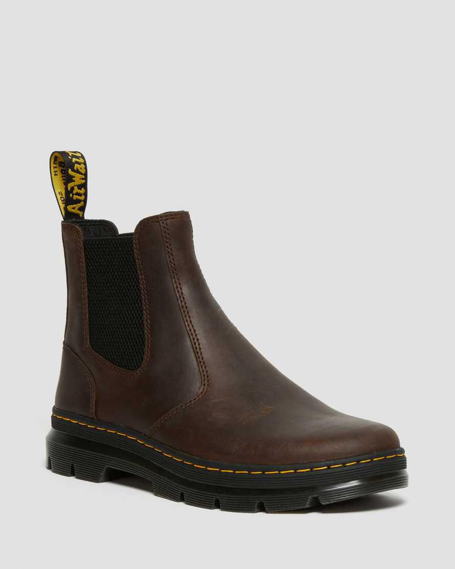 Botines Dr Martens Embury Crazy Horse Leather Hombre Marrones España | 56703-MOGN