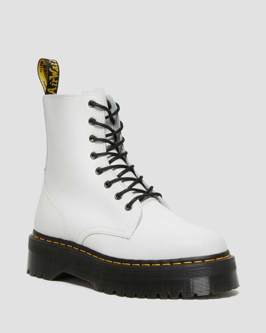 Botines Dr Martens Jadon España | Platform Official Hombre Blancas España | 47698-SHGI