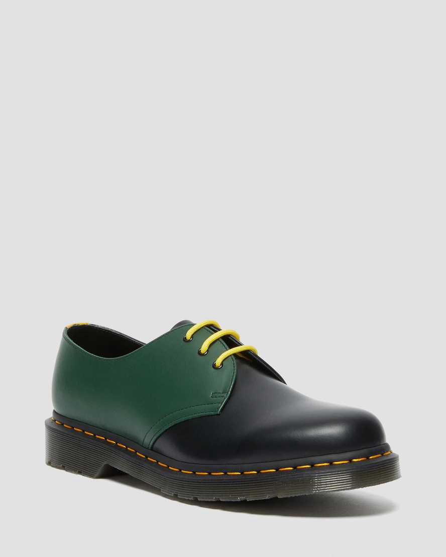 Zapatos Oxford Dr Martens 1461 Contrast Smooth Leather Mujer Negras España | 93725-WEZA
