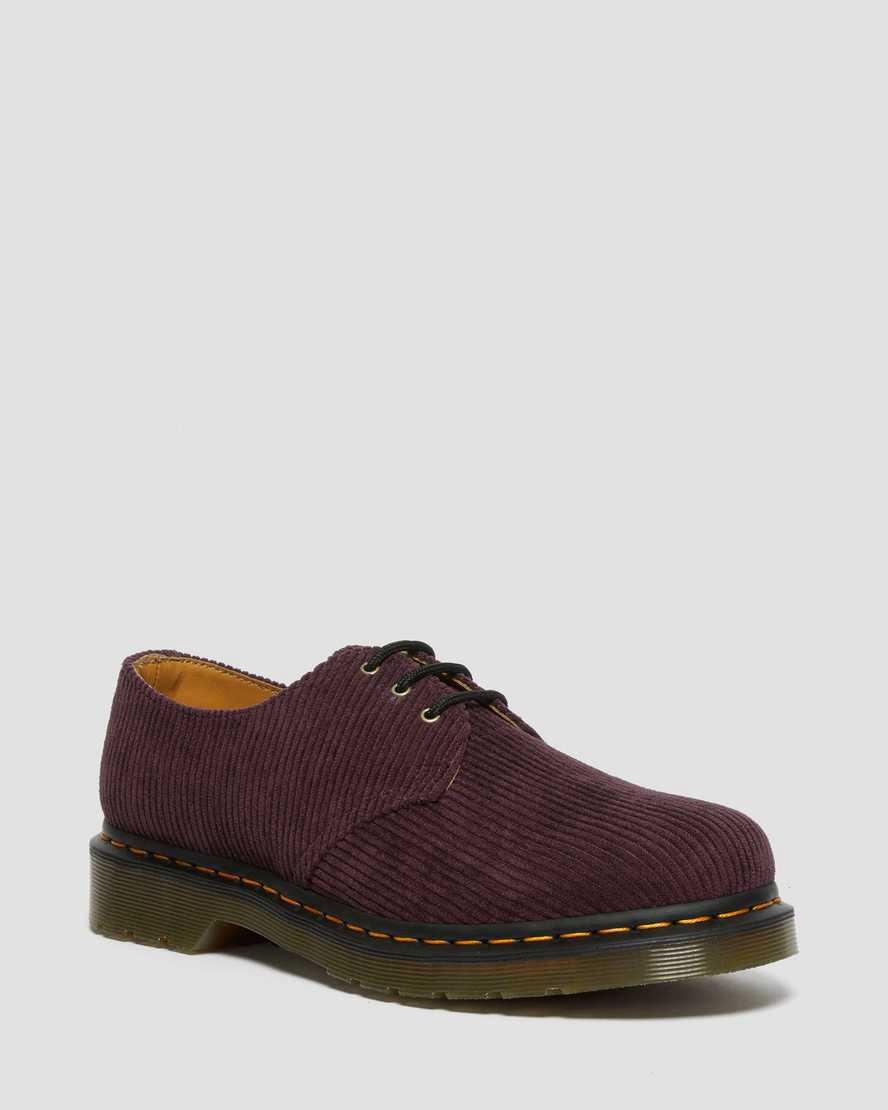 Zapatos Oxford Dr Martens 1461 Corduroy Mujer Burdeos España | 29701-PKWR