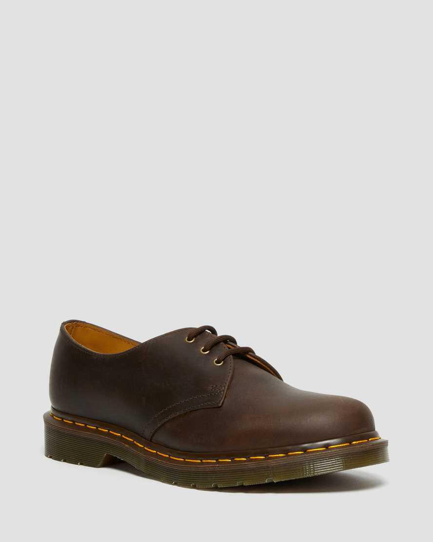 Zapatos Oxford Dr Martens 1461 Crazy Horse Leather Hombre Marrones España | 36245-GZVD
