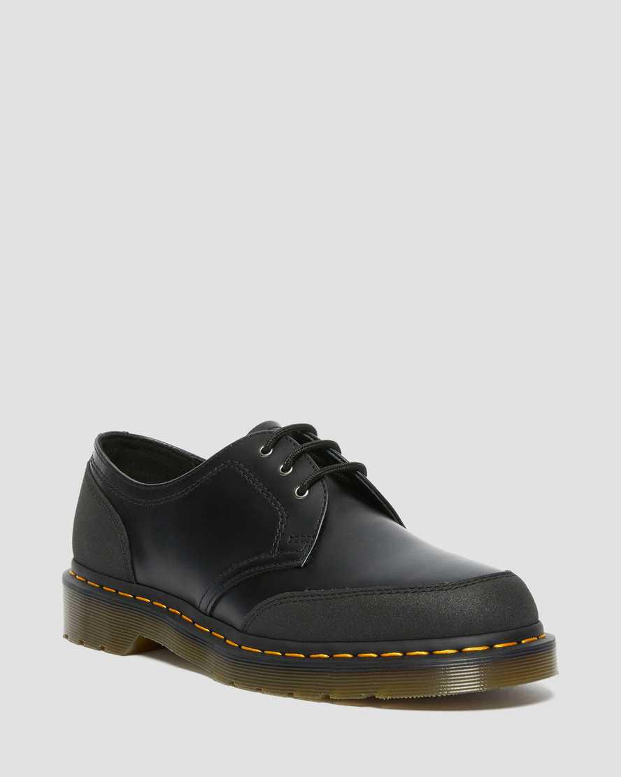 Zapatos Oxford Dr Martens 1461 Guard Panel Leather Mujer Black/Dual Original España | 36475-XPOW