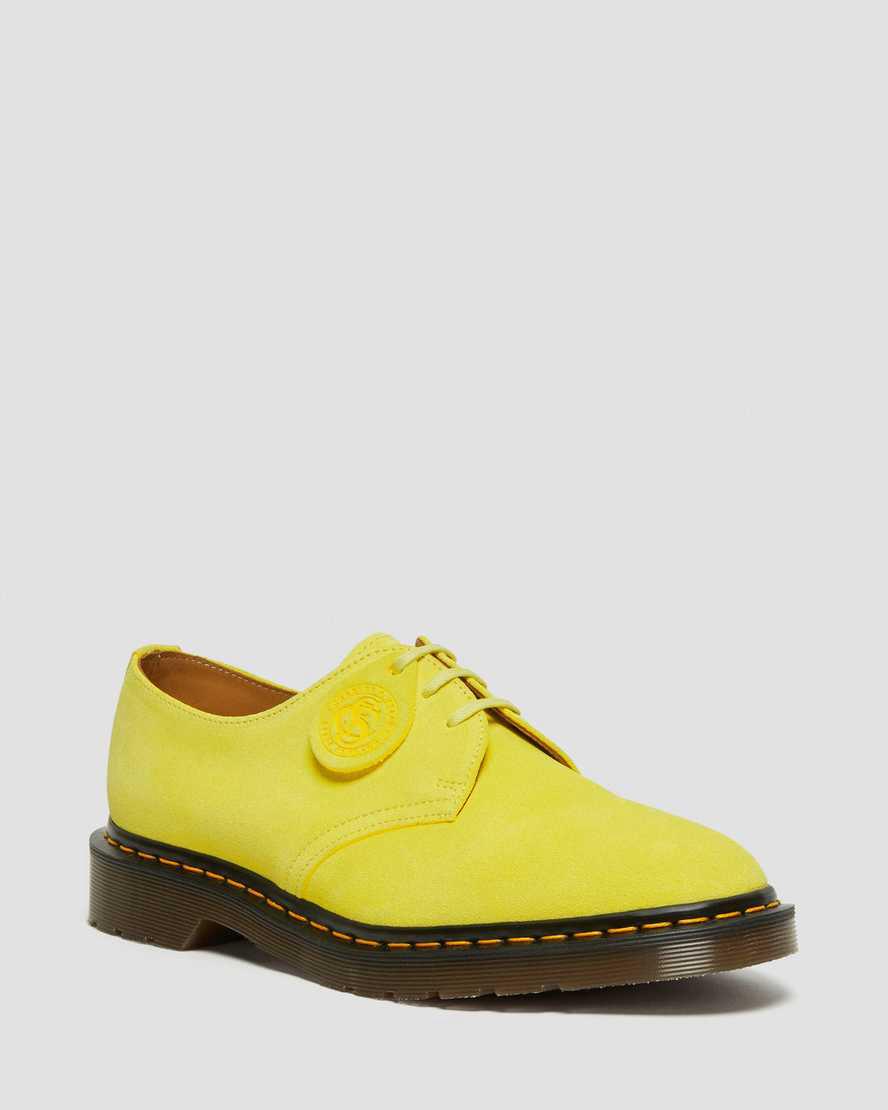 Zapatos Oxford Dr Martens 1461 Made in England Buck Suede Hombre Amarillo España | 07853-JETH