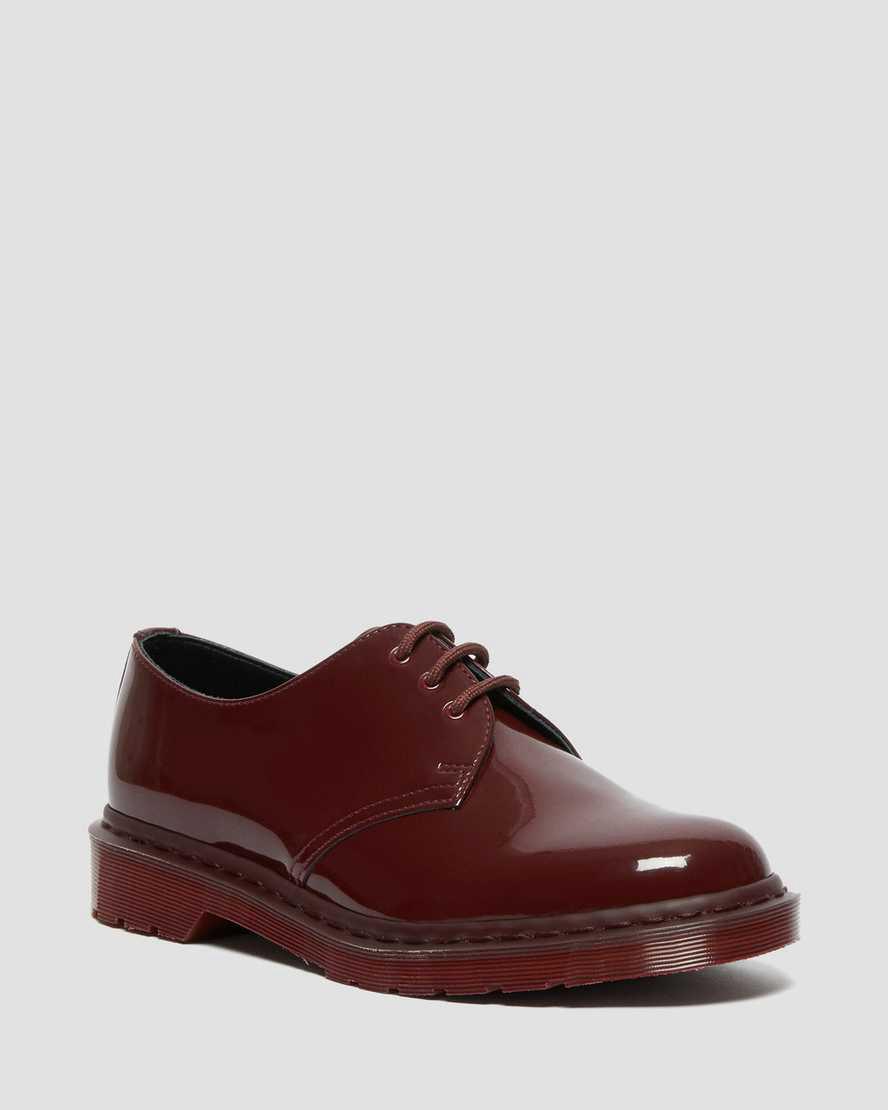 Zapatos Oxford Dr Martens 1461 Made in England Mono Patent Leather Mujer Rojas España | 09356-KMQG