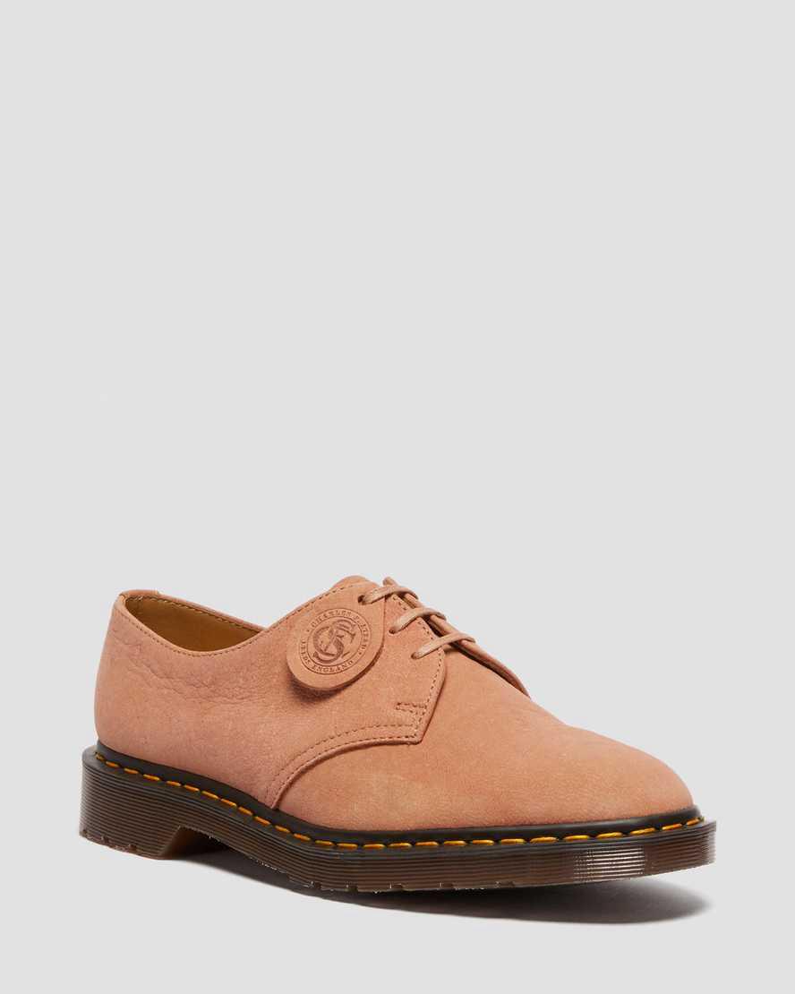 Zapatos Oxford Dr Martens 1461 Made in England Nubuck Leather Hombre Rosas España | 65283-SCJD