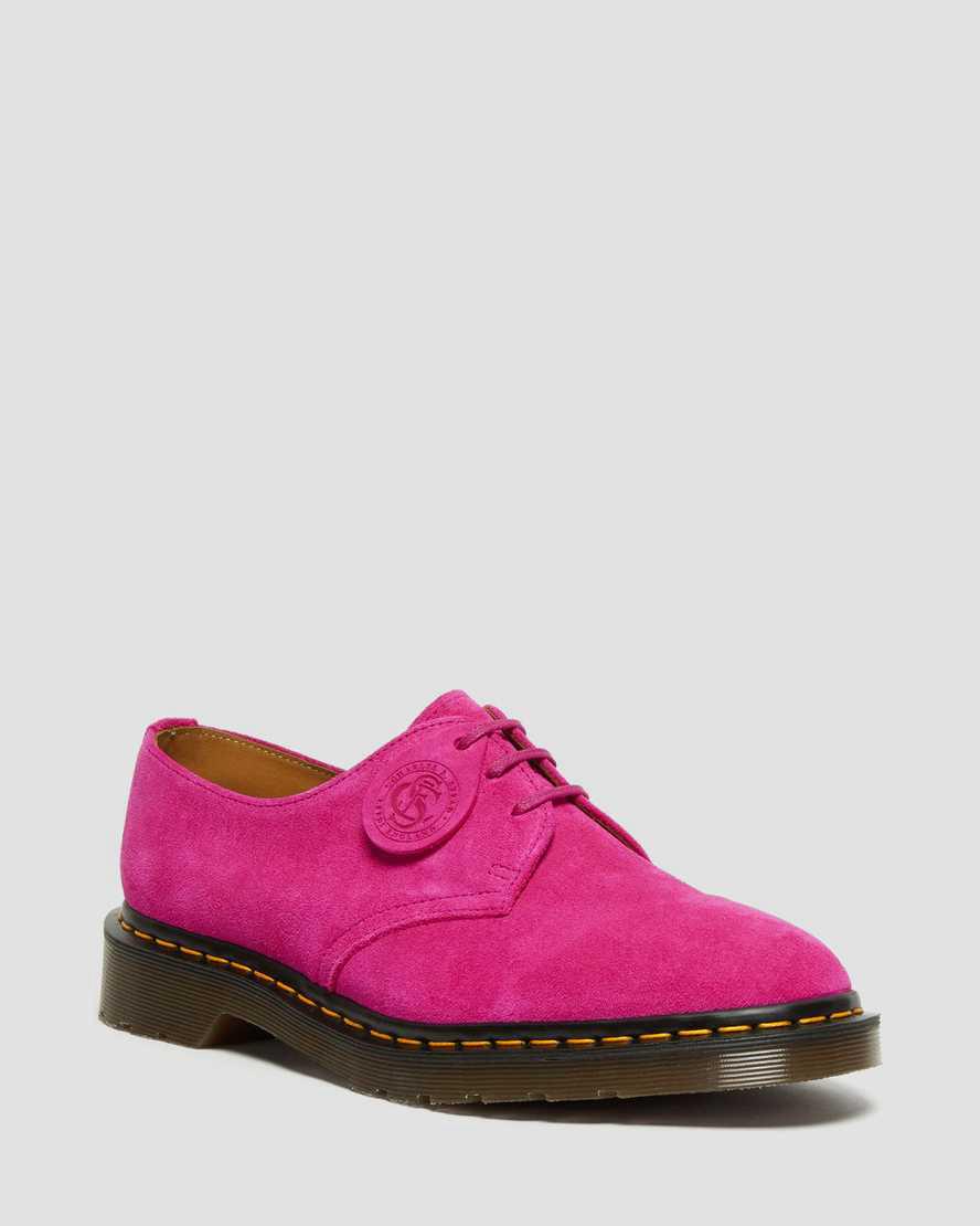 Zapatos Oxford Dr Martens 1461 Made in England Buck Suede Mujer Rosas España | 69815-SQXI