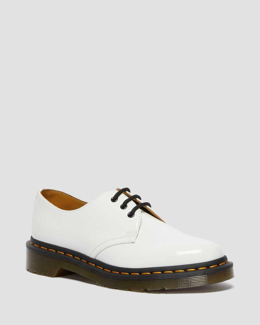 Zapatos Oxford Dr Martens 1461 Patent Leather Mujer Blancas España | 28361-MUTN