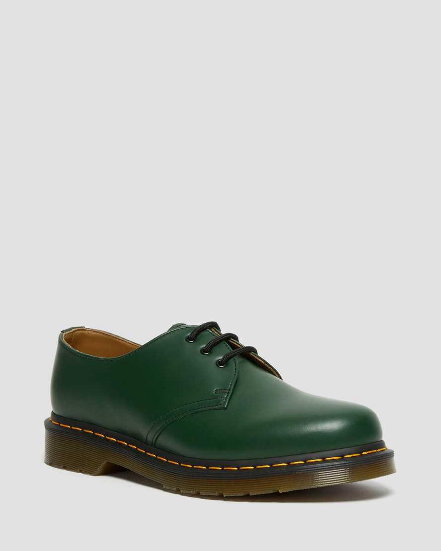 Zapatos Oxford Dr Martens 1461 Smooth Leather Mujer Verde España | 06738-QSPK