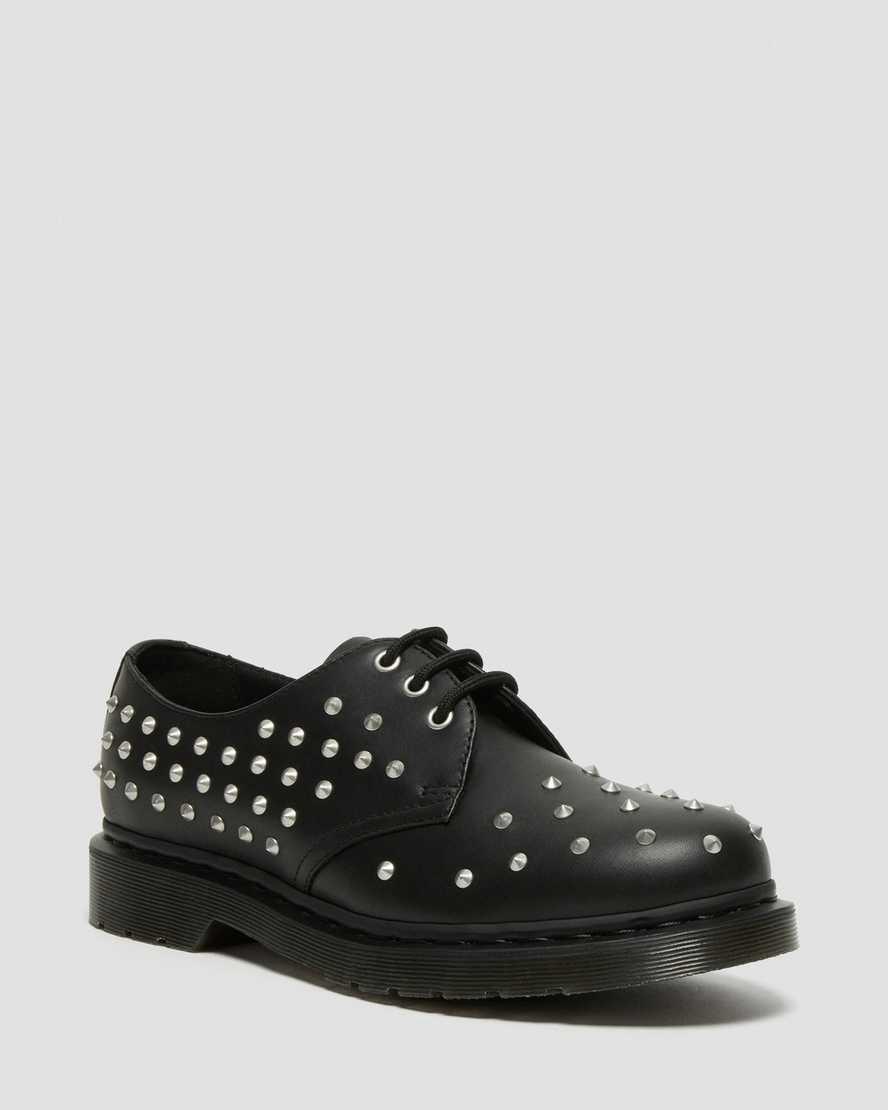 Zapatos Oxford Dr Martens 1461 Stud Wanama Leather Hombre Negras España | 24891-RHVM
