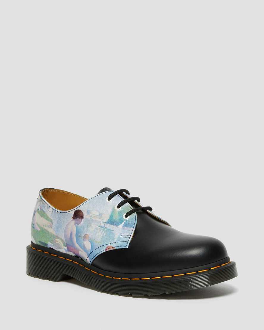 Zapatos Oxford Dr Martens 1461 The National Gallery Seurat Mujer Black/Backhand España | 61502-PSMV
