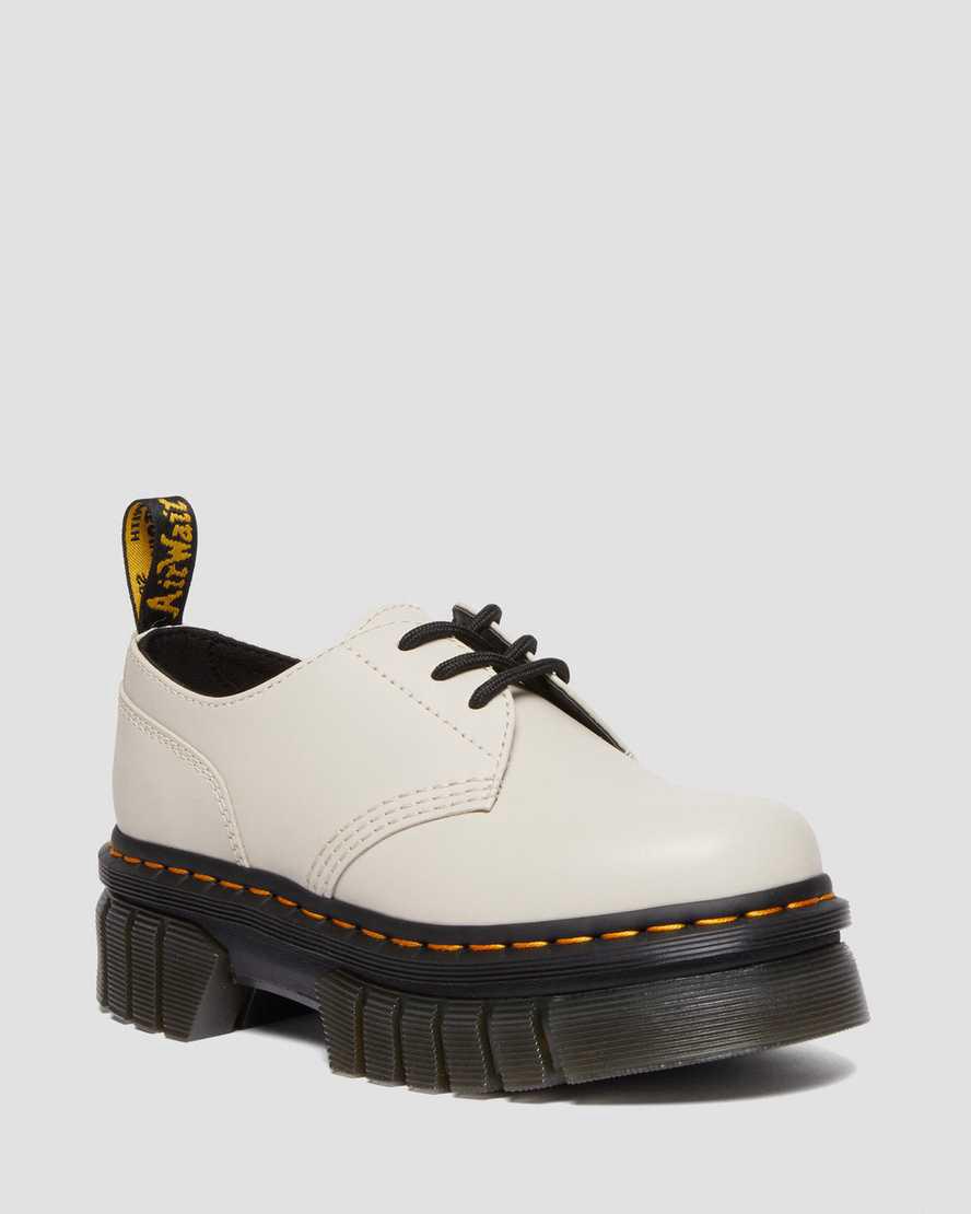 Zapatos Oxford Dr Martens Audrick Nappa Leather Platform Mujer Gris España | 19378-IRUW