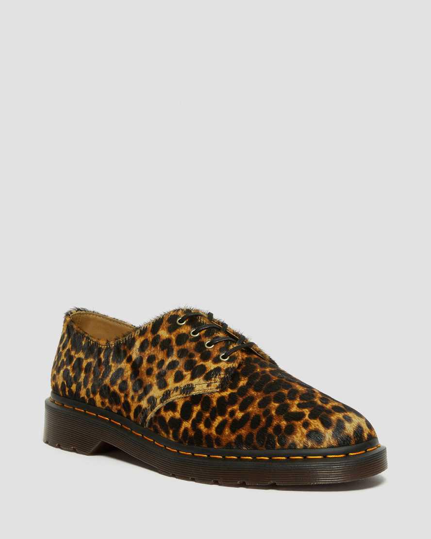 Zapatos Oxford Dr Martens Smiths Hair On Leopard Print Dress Hombre Multicolor España | 97265-PMOL