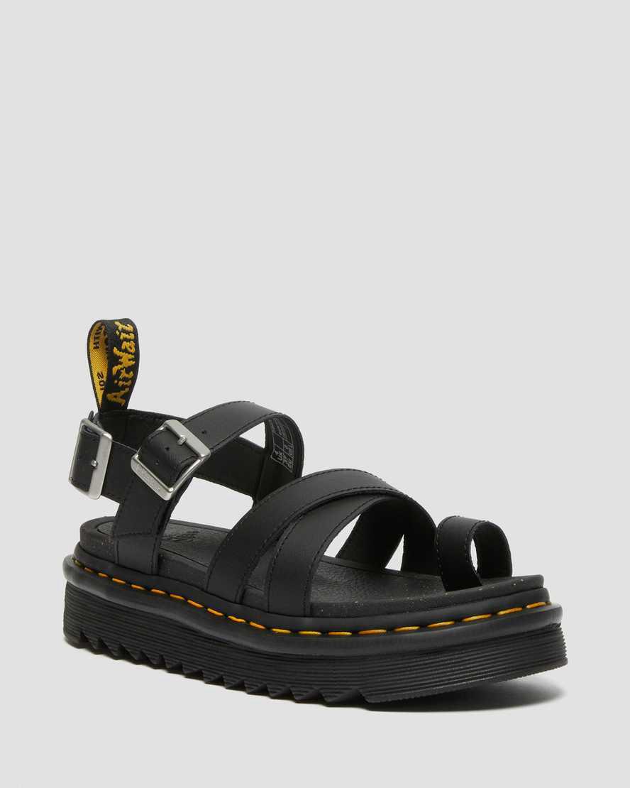 Sandalias De Gladiador Dr Martens Avry Hydro Leather Strap Mujer Negras España | 04721-FVXS
