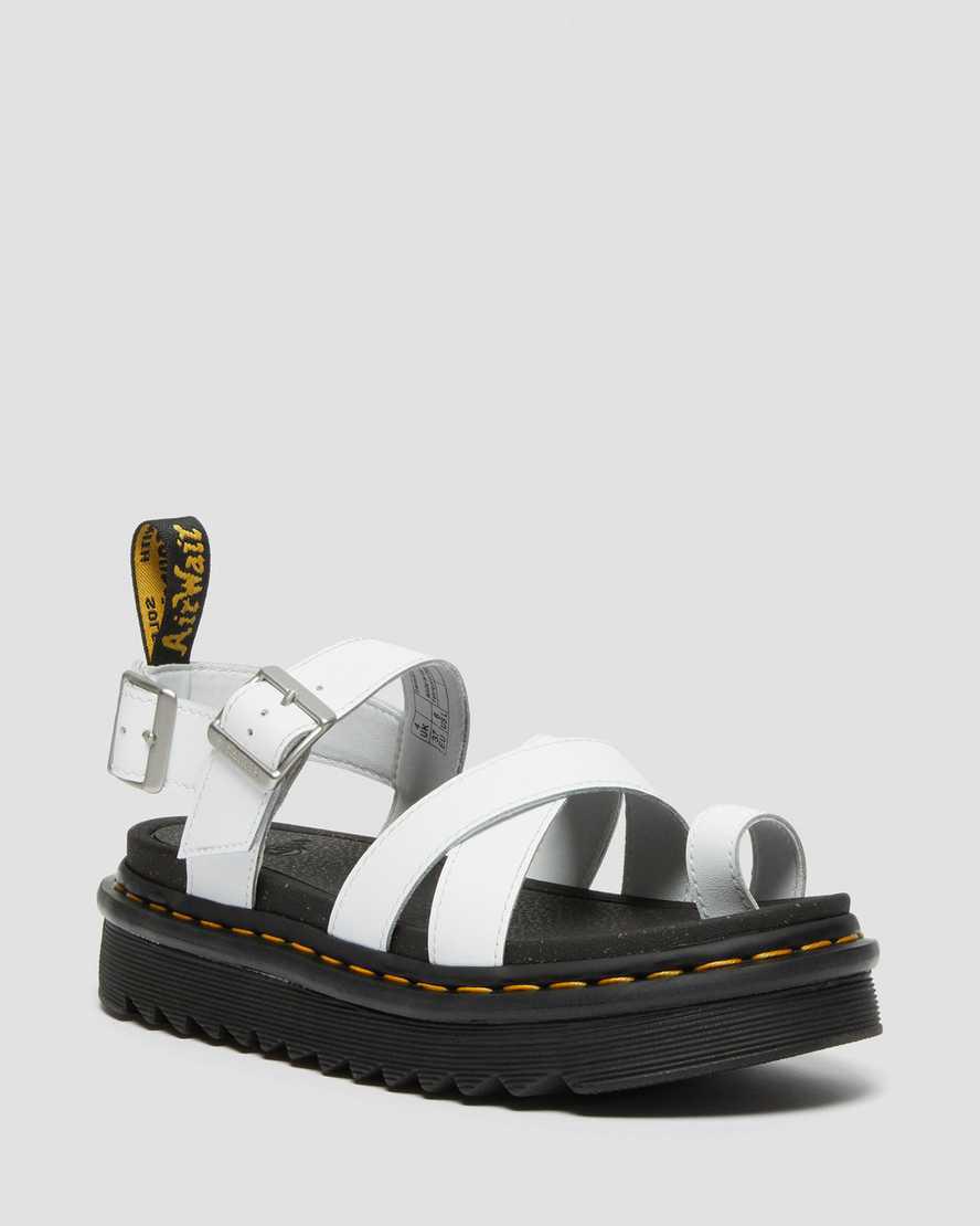 Sandalias De Gladiador Dr Martens Avry Hydro Leather Strap Mujer Blancas España | 74958-UBOX